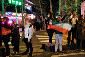 شادی مردم پس از قرائت بیانیه توافق هسته‌ای - تهران